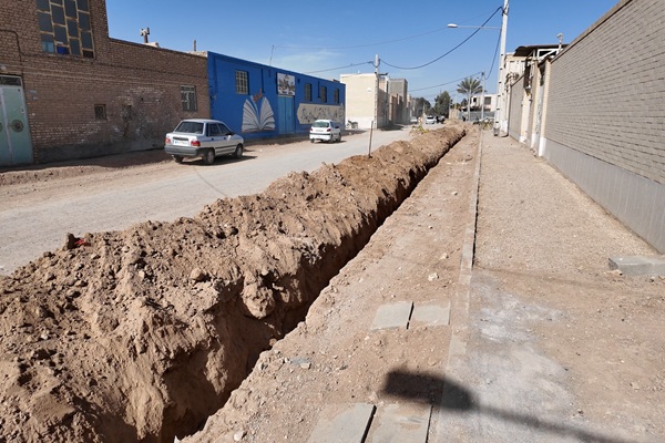 اصلاح شبکه آب خیابان آزادگان